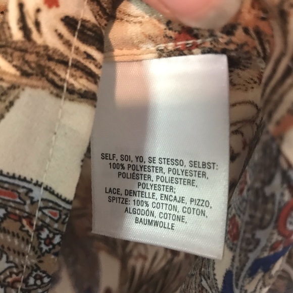 Meadow Rue Peasant Paisley Blouse Tassels - Picture 4 of 7